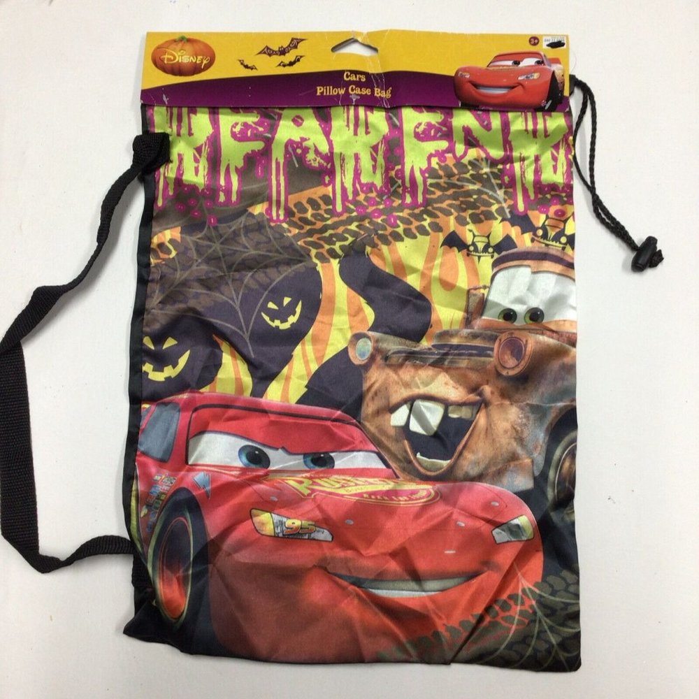 Disney Cars Pillow Case Candy Bag Halloween Trick Treat Lightning McQueen Mater